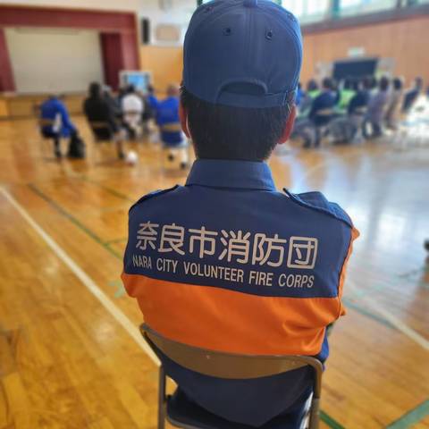 奈良市総合防災訓練 避難者受付訓練の写真