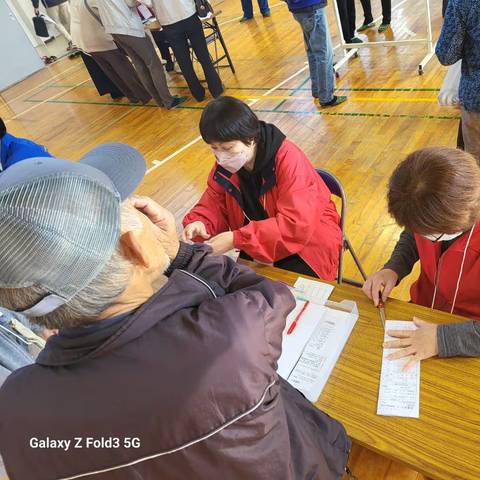 奈良市総合防災訓練 避難者受付訓練の写真