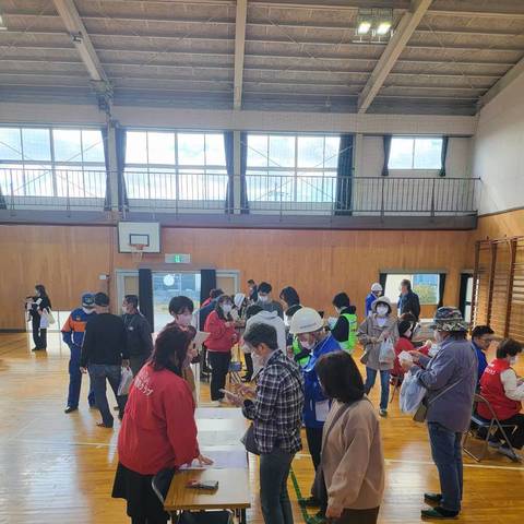 奈良市総合防災訓練 避難者受付訓練の写真