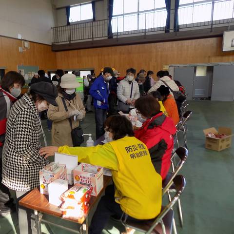 明治地区防災訓練(自主防災・防犯会)の写真