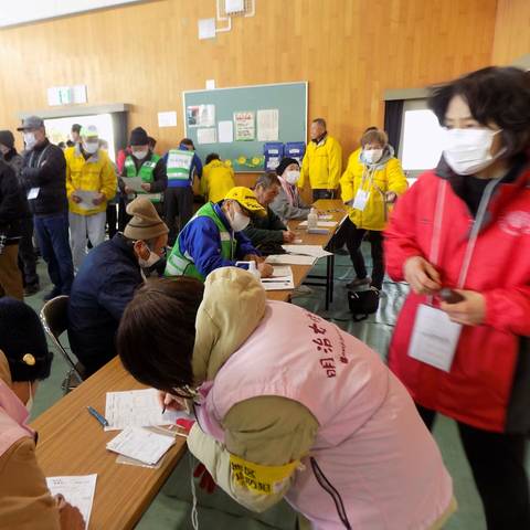 明治地区防災訓練(自主防災・防犯会)の写真