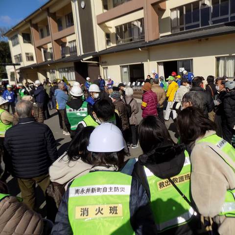 明治地区防災訓練(自主防災・防犯会)の写真