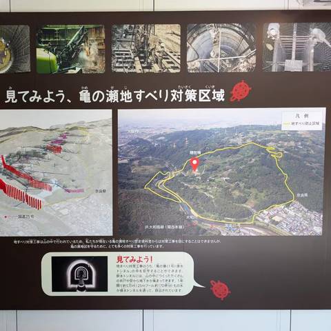 明治地区防災研修 亀の瀬地すべり歴史資料館の写真