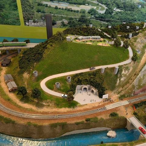 明治地区防災研修 亀の瀬地すべり歴史資料館の写真