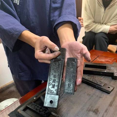 にぎり墨作り体験の写真